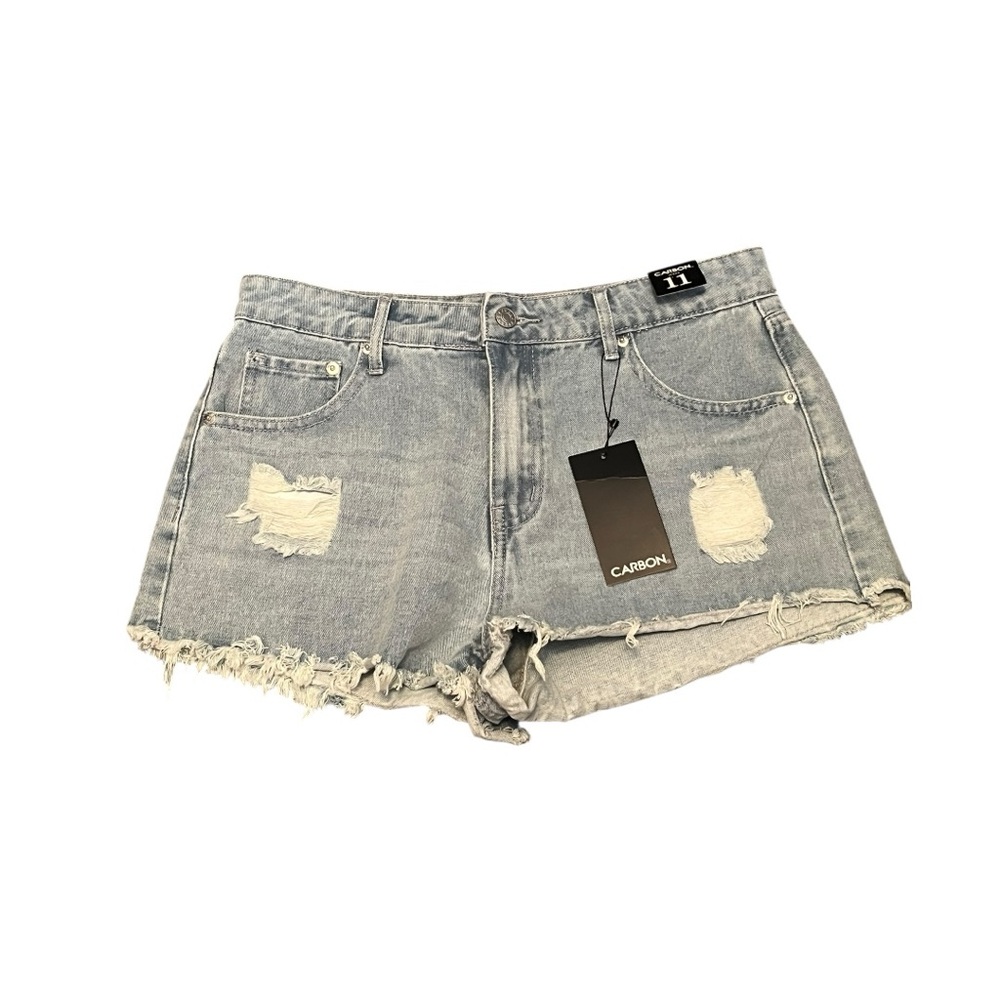 NWT Carbon distressing denim jean shorts